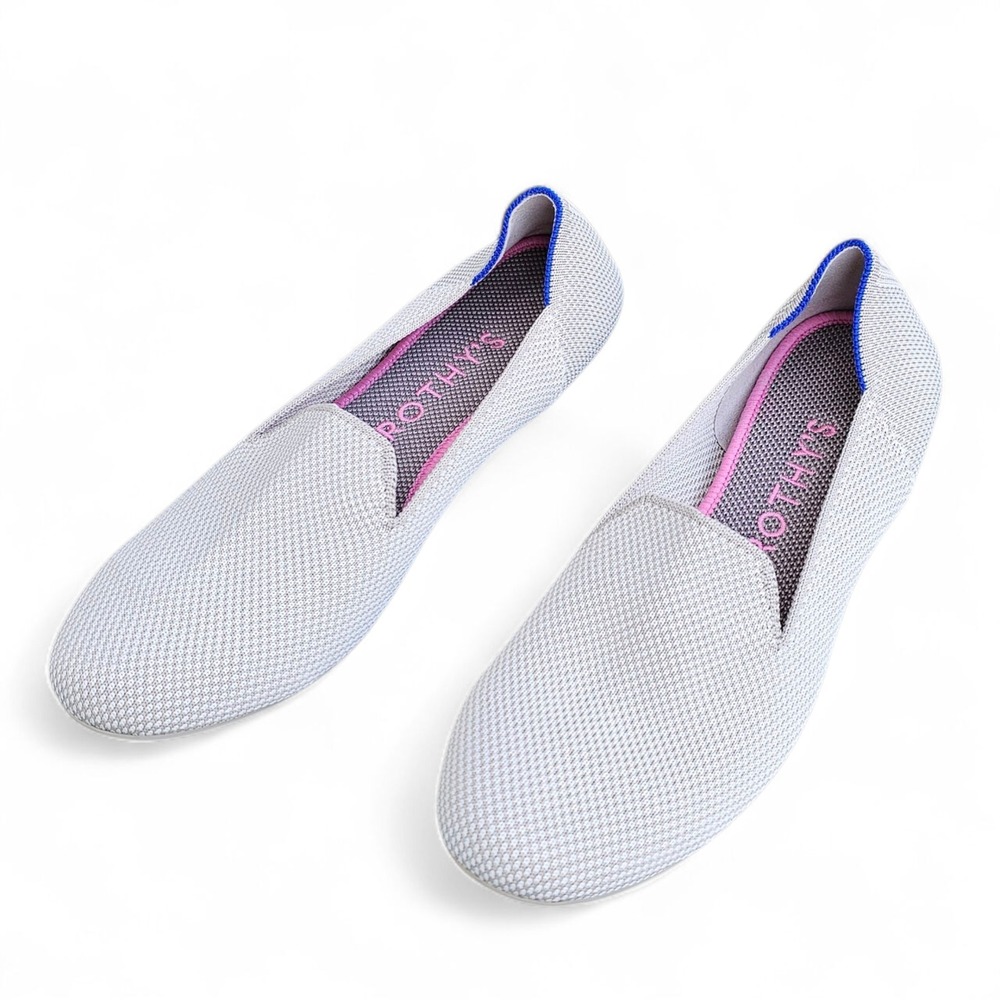 Rothy's Gray Flats Round Toe Knit Shoes Women 8 Comfortable‎ Office Career